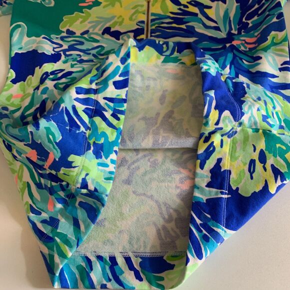 Lilly Pulitzer Top Womens XS Extra Small Multi UPF 50 Skipper Half Zipper Gold - Picture 10 of 14